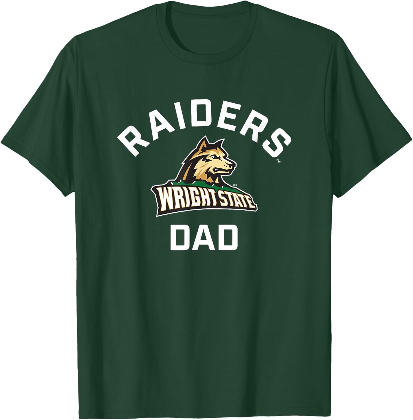 Wright State University WSU Raiders Arched Dad T-Shirt - T-Shirt | Forest