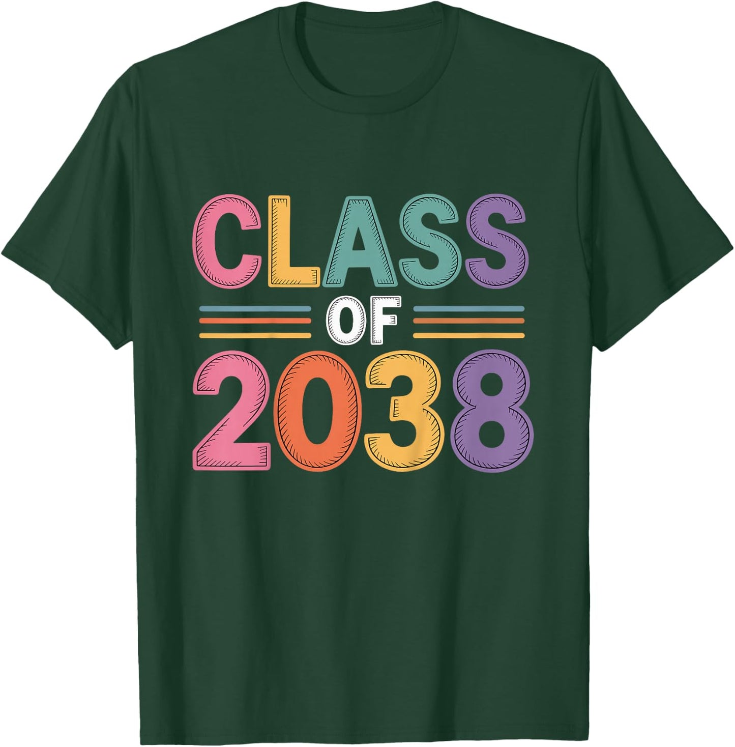 Kids Class of 2038 Kindergarten First Day T-Shirt - T-Shirt | Forest
