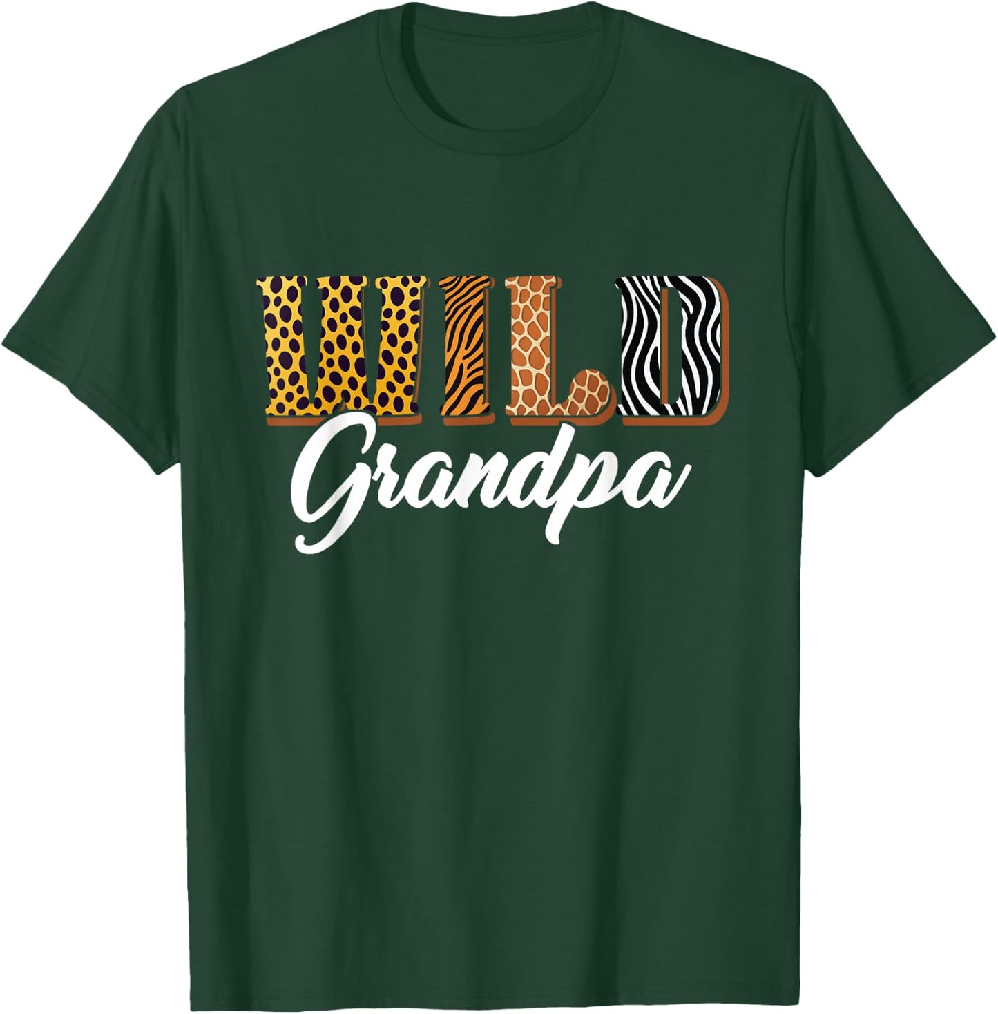 Wild Grandpa Safari Jungle Animal Birthday Matching Family T-Shirt - T-Shirt | Forest
