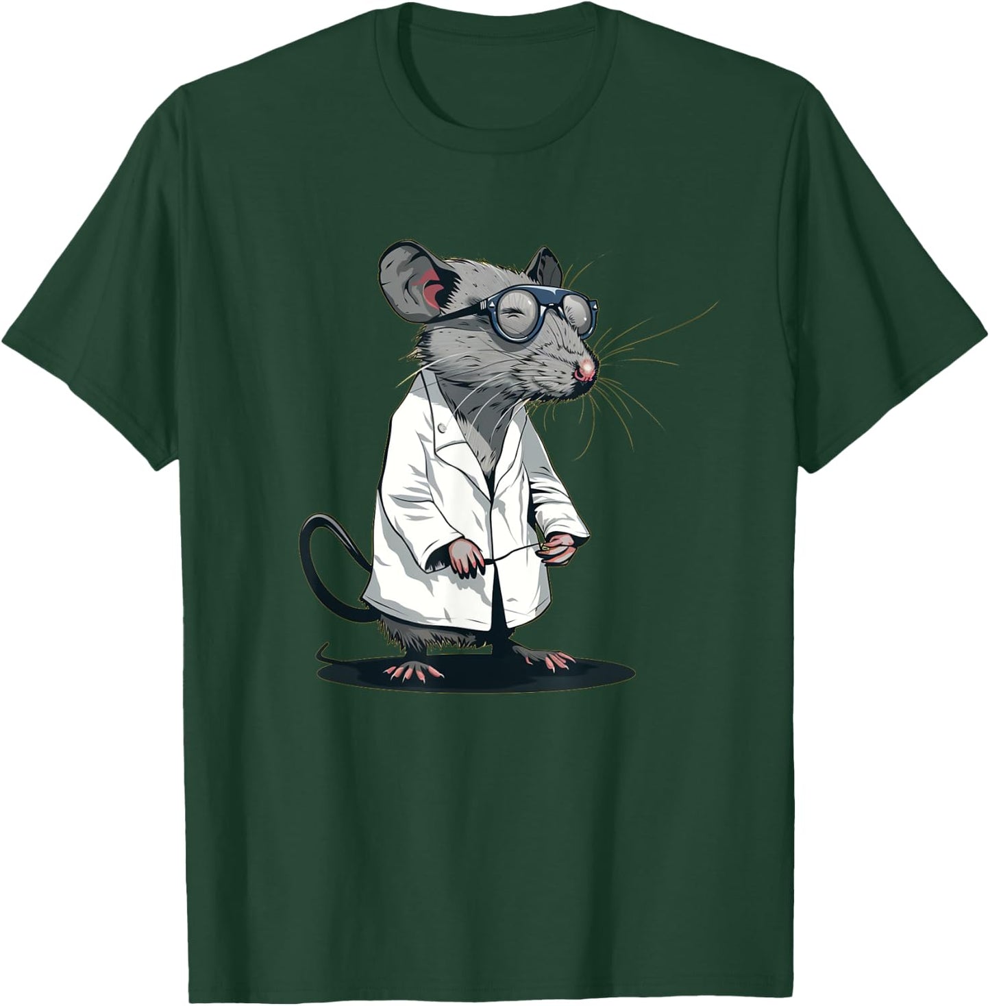 Cool Scientist Rat for Lab and Science Lovers T-Shirt - T-Shirt | Forest