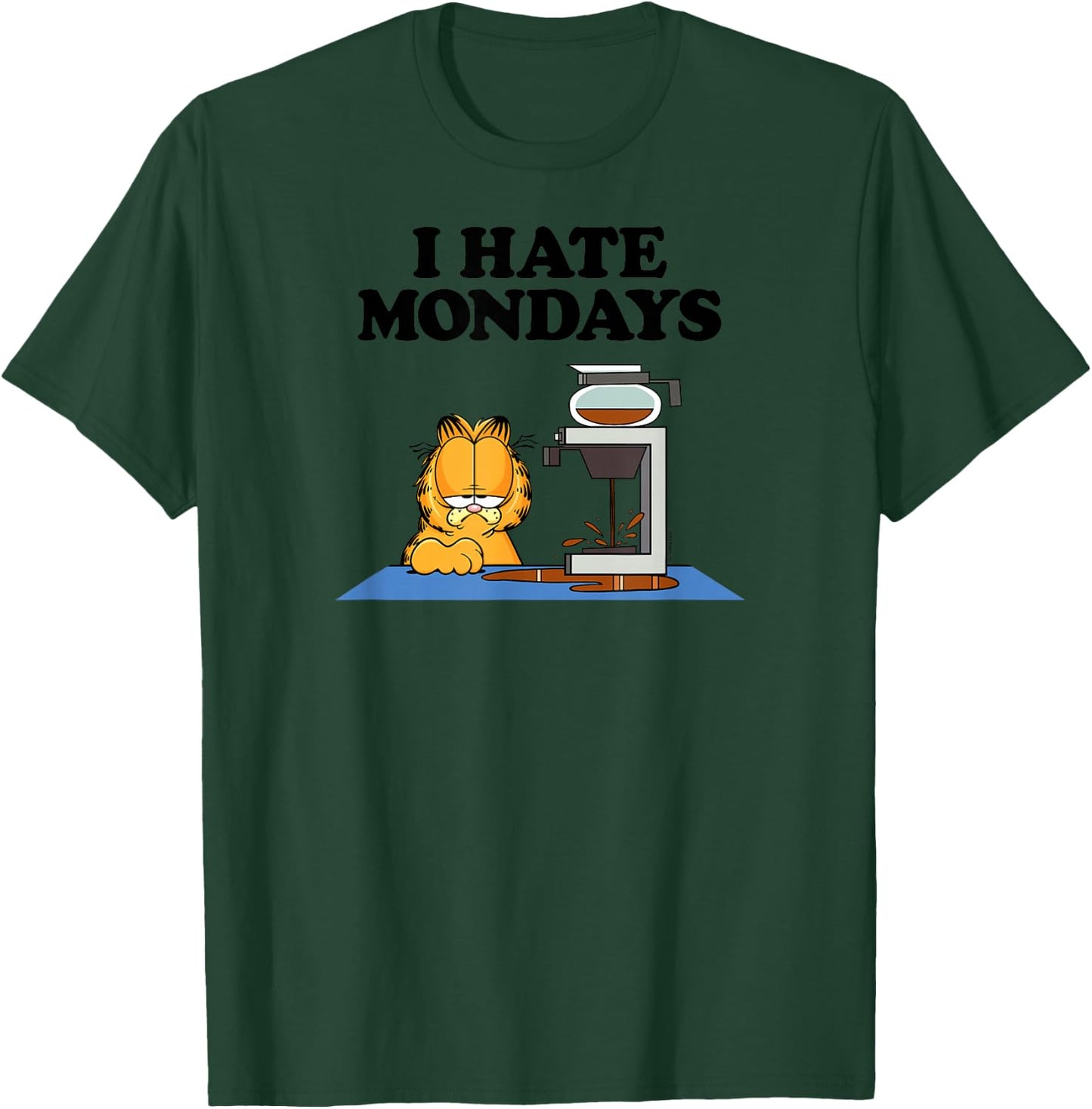Garfield - I Hate Mondays, Morning Coffee T-Shirt - T-Shirt | Forest