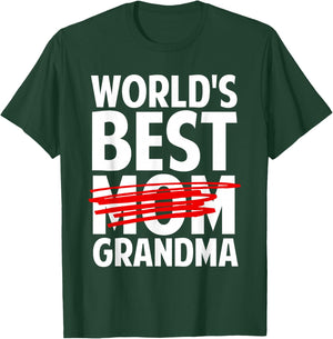 Grandma Art For Mom Women World's Best Grandmother Grandma T-Shirt - T-Shirt | Forest