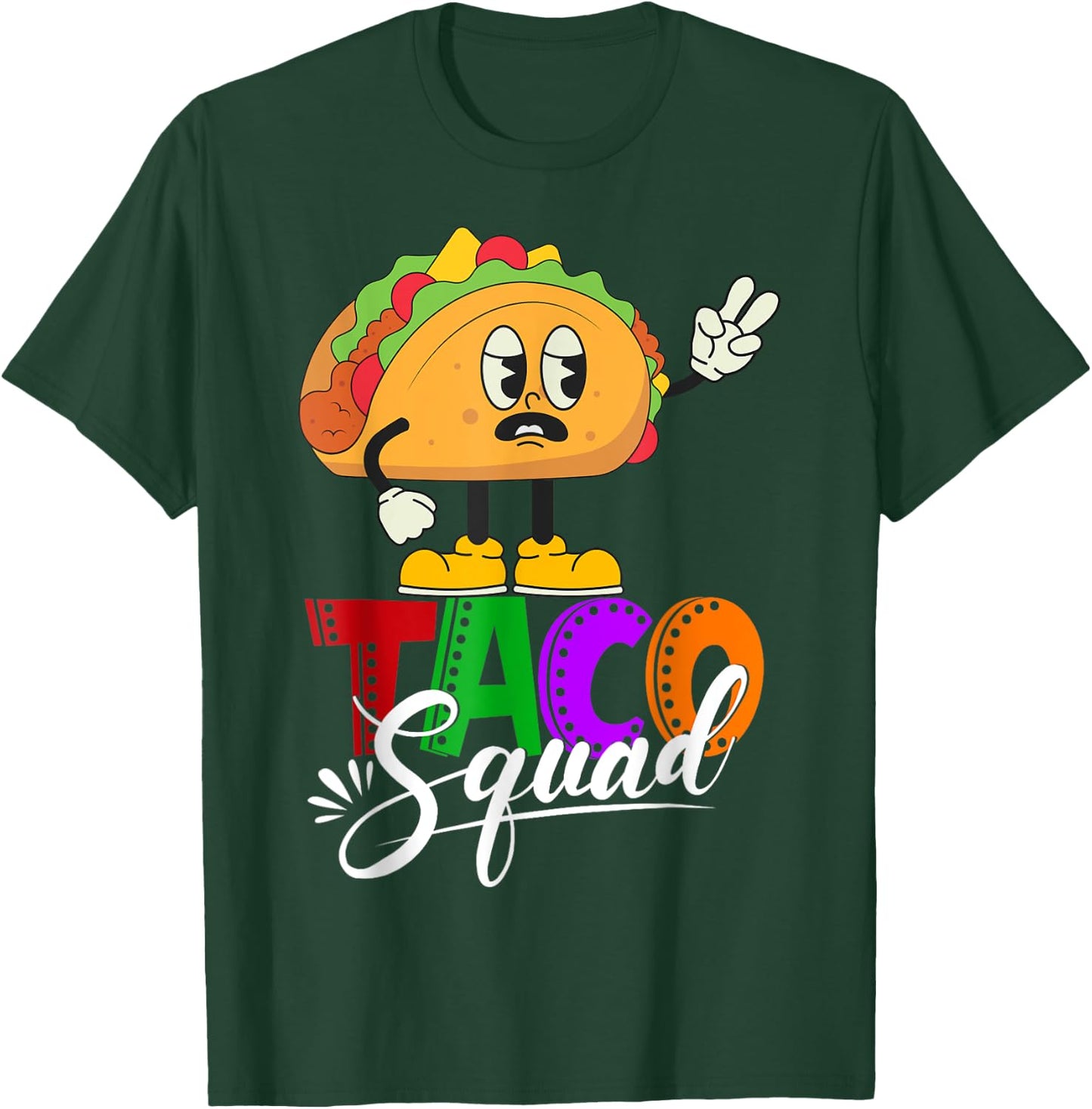 Taco Squad Cinco De Mayo Funny Cute Mexican Food Lover Group T-Shirt - T-Shirt | Forest