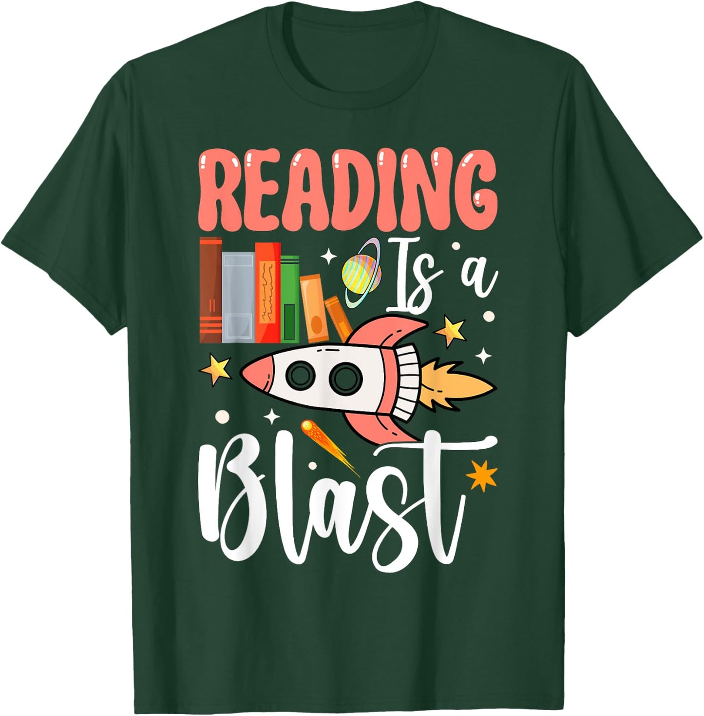 Reading Is A Blast T-Shirt - T-Shirt | Forest