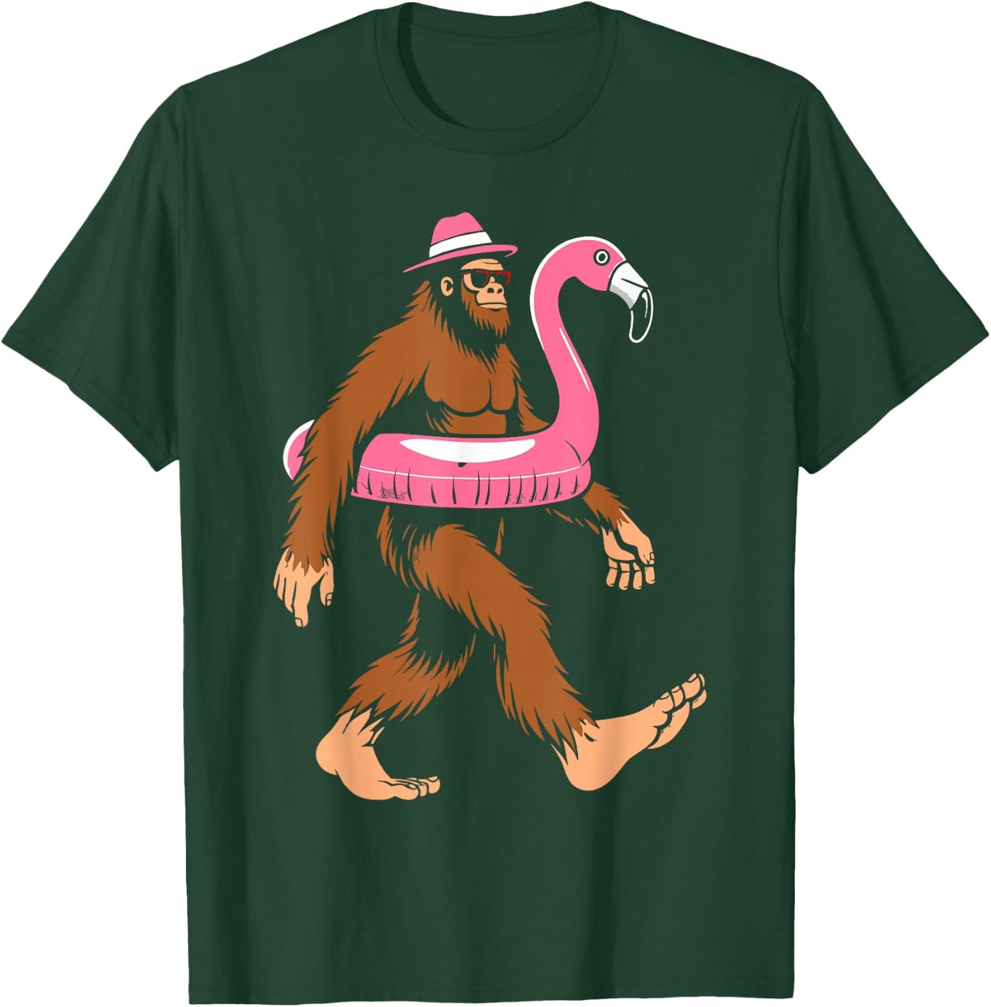 Pool party bigfoot flamingo float sasquatch beach lovers Women Girls Kids T-Shirt - T-Shirt | Forest