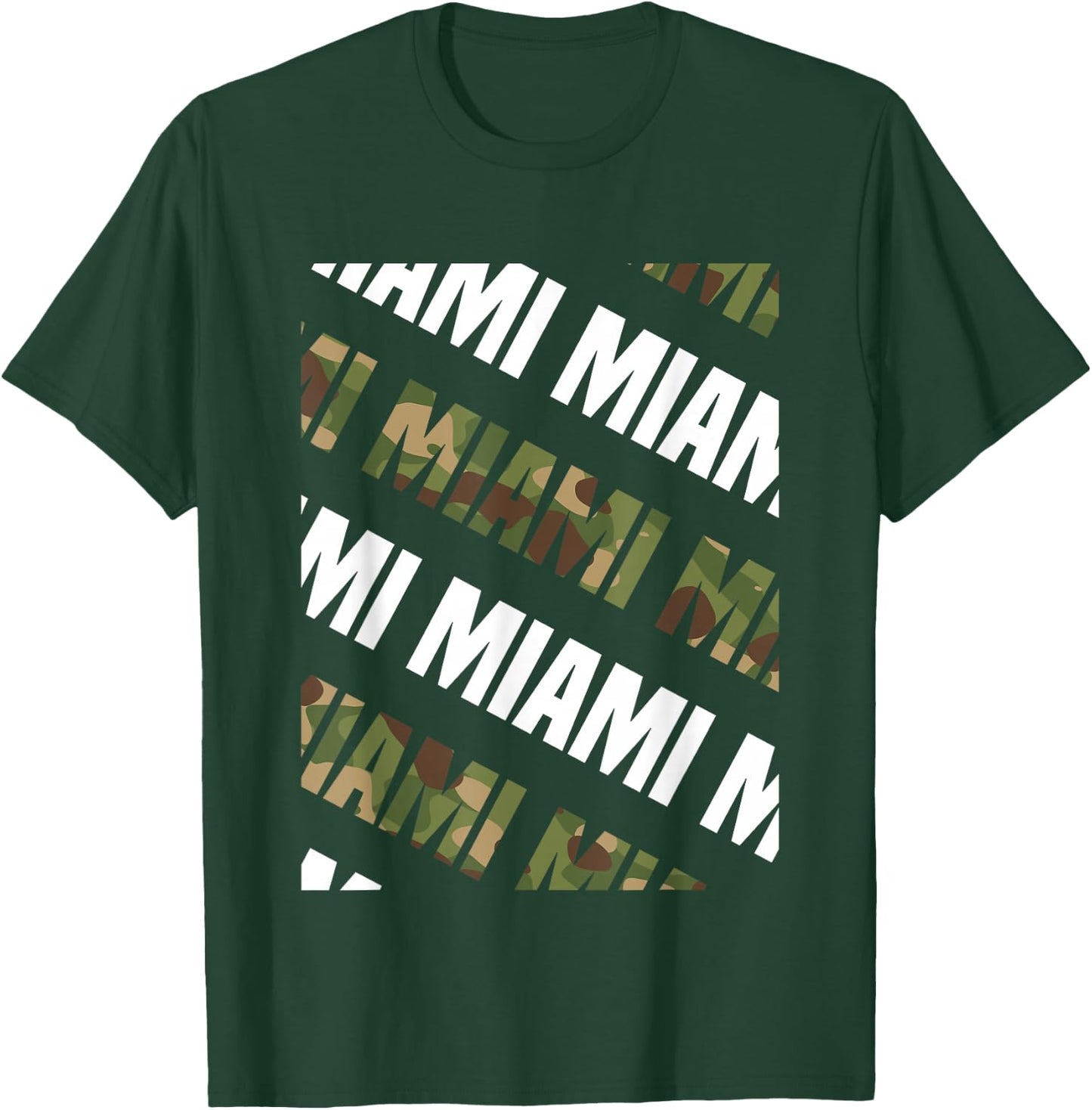 Miami Camo Pattern Green Camouflage T-Shirt - T-Shirt | Forest
