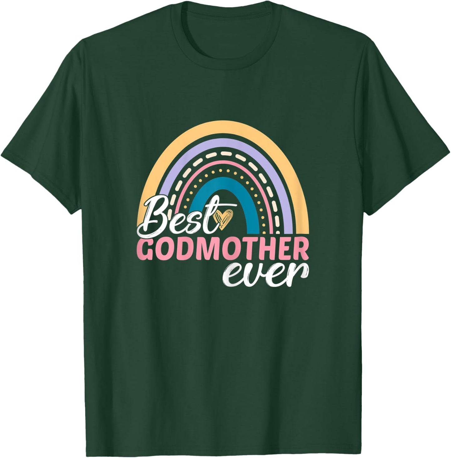 Godmother Mother's Day Matching Best Godmother Ever Rainbow T-Shirt - T-Shirt | Forest