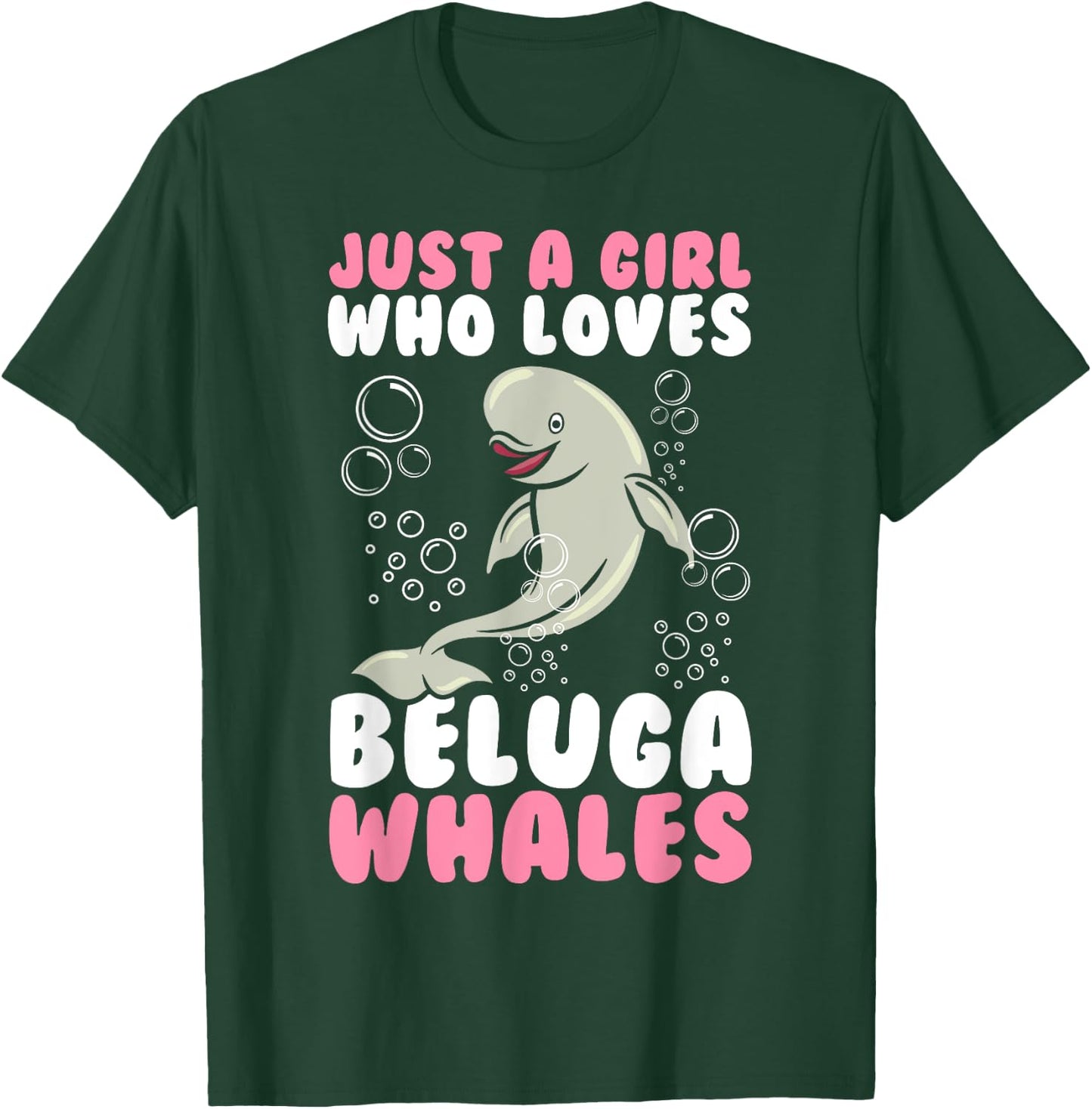 Beluga Whale Art Girls Kids Beluga Whale Lover T-Shirt - T-Shirt | Forest