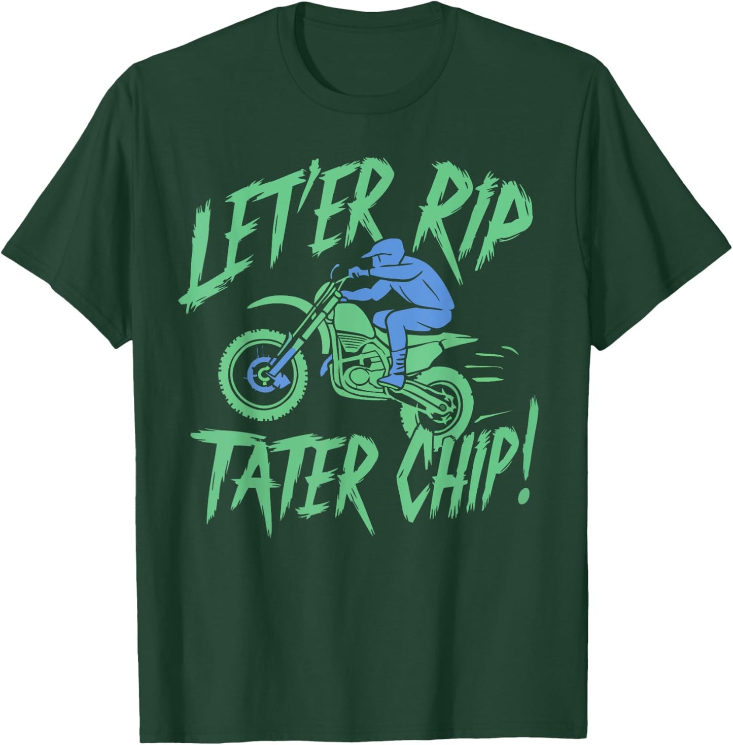 Let'er Rip Tater Chip Black Adults Country Humor Fans T-Shirt - T-Shirt | Forest