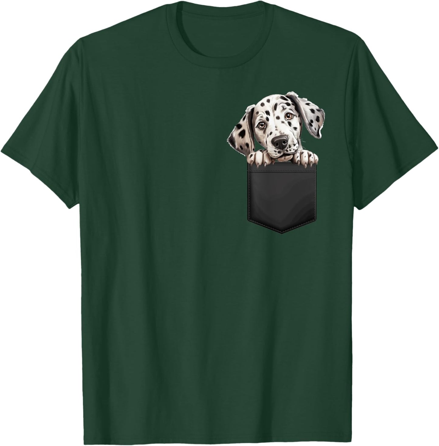 Dalmatian Dog Puppy Dog In Pocket Cute Pet Lover Women T-Shirt - T-Shirt | Forest