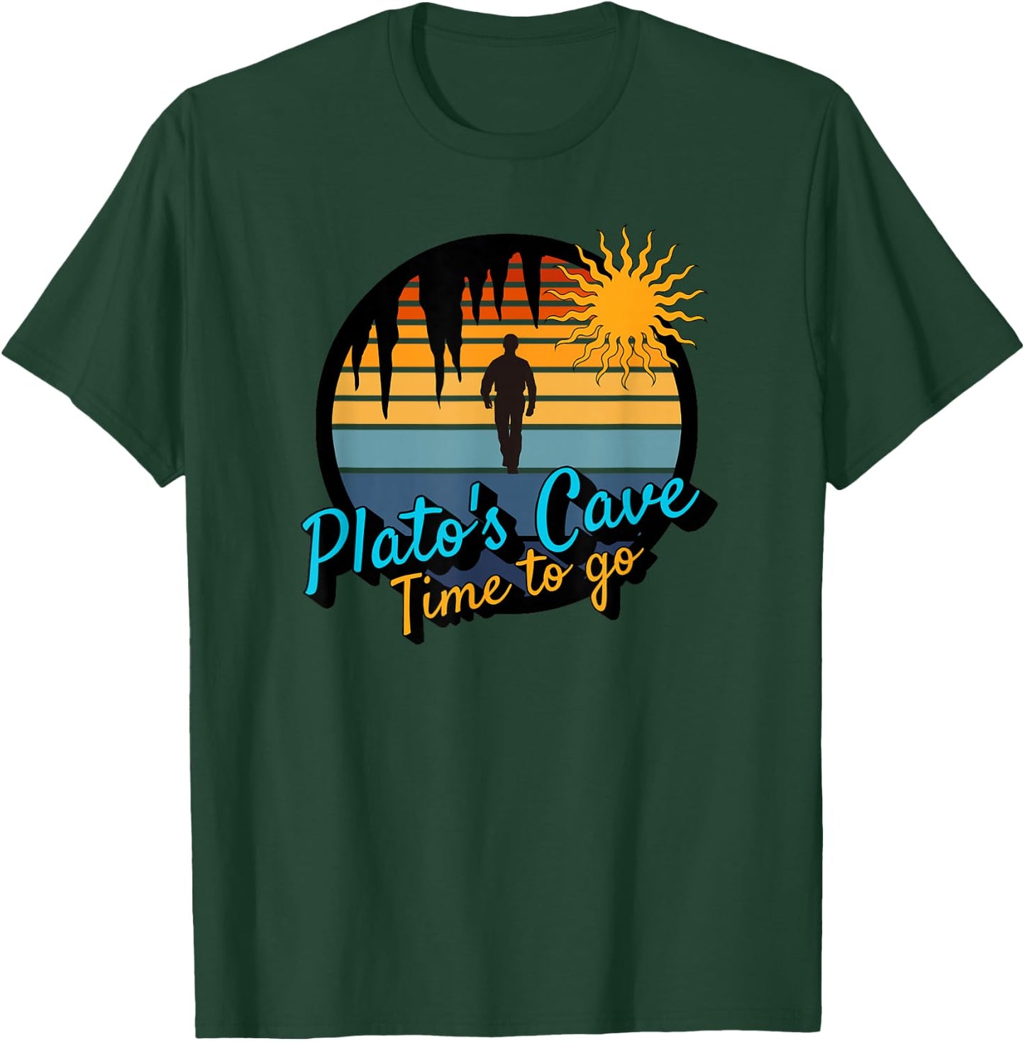 Plato's Cave Time to go T-Shirt - T-Shirt | Forest