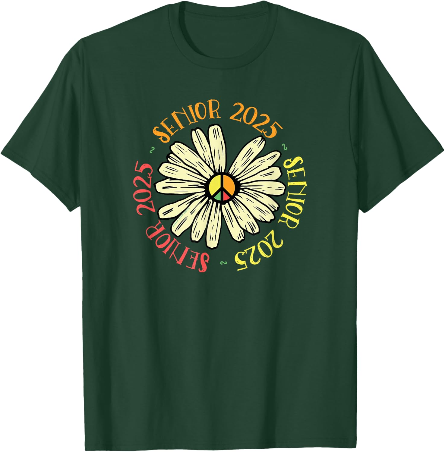 Retro Senior 2025 Class of 2025 | Senior 2025 T-Shirt - T-Shirt | Forest