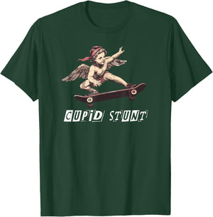 Skating Cupid C Word Funny Embarrassing Cupid Stunt T-Shirt - T-Shirt | Forest