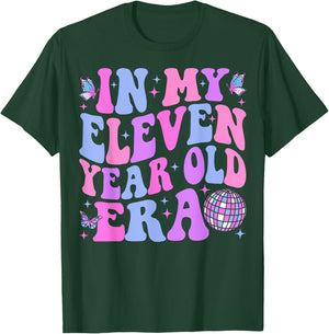 In My Eleven Year Old Era Girl Boy 11th Birthday 11 Year Old T-Shirt - T-Shirt | Forest