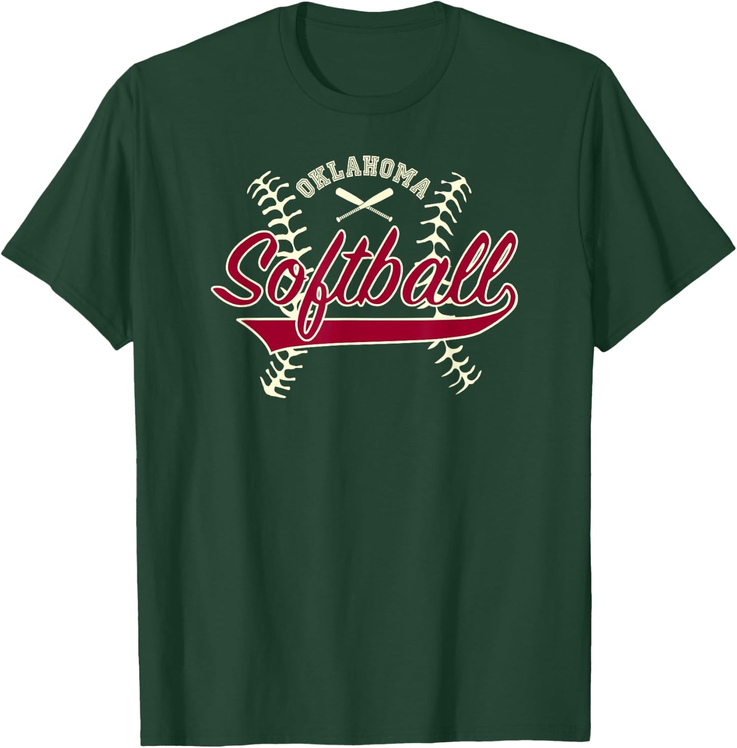 Oklahoma Softball Script T-Shirt - T-Shirt | Forest