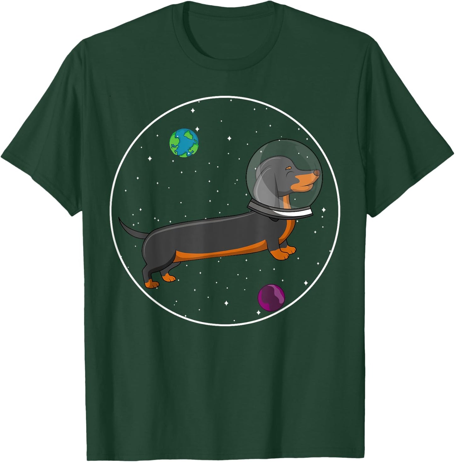 Astronaut Space Dachshund Dog Lover Women Kids T-Shirt - T-Shirt | Forest