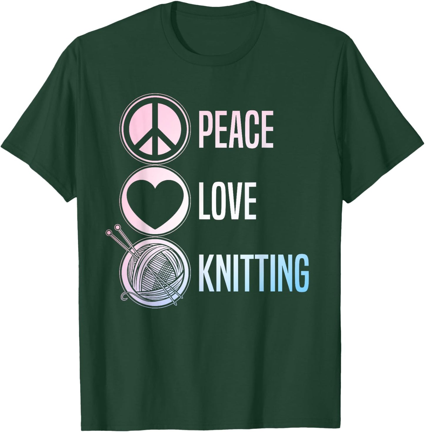 Funny Knitting Art Men Knit Yarn Lover Knitter T-Shirt - T-Shirt | Forest