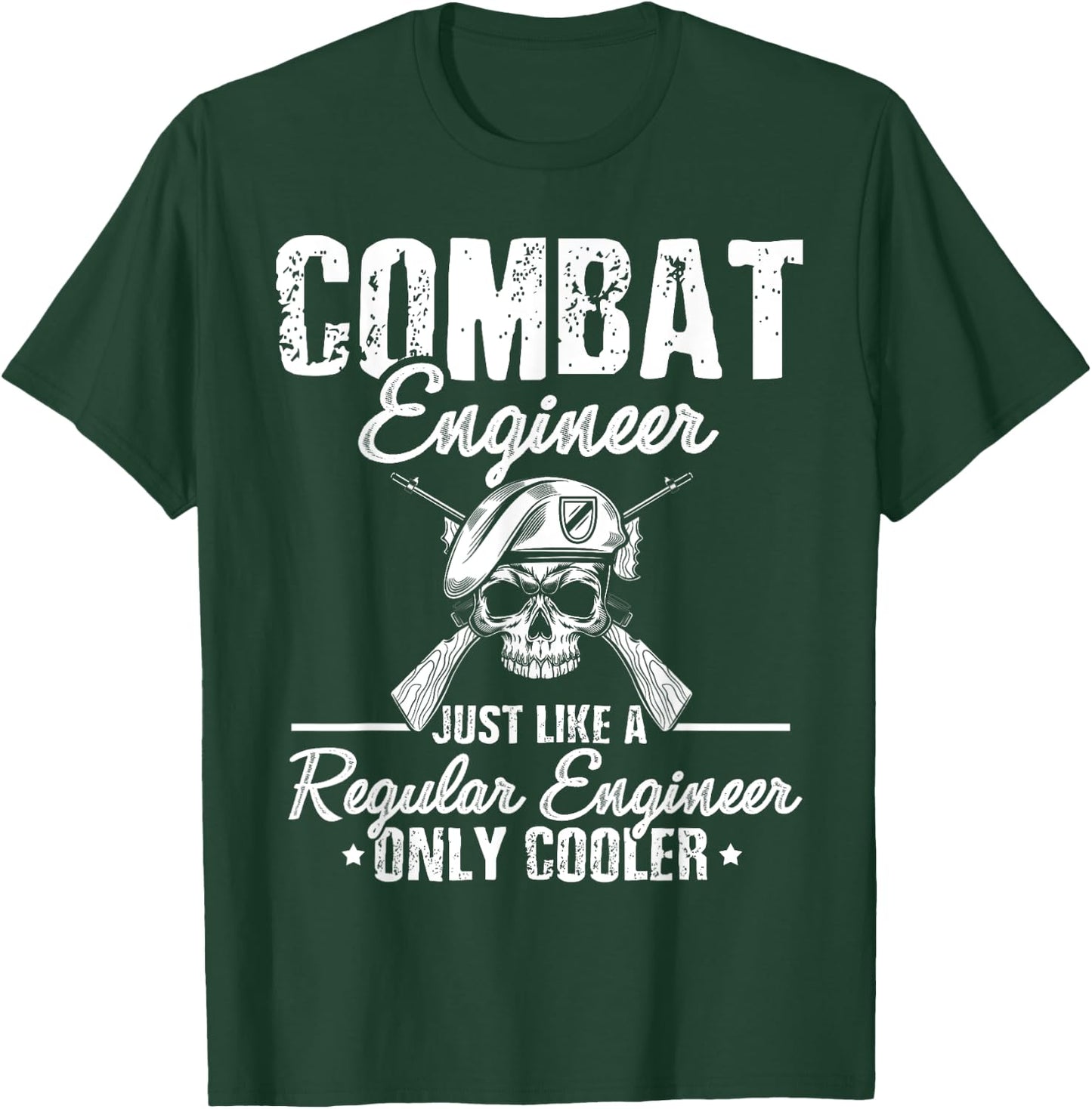 US Army Combat Engineer US Military Combat Engineer T-Shirt - T-Shirt | Forest