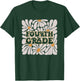Retro Flower Power Squared Fourth 4th Grade Back To School T-Shirt - T-Shirt | Forest