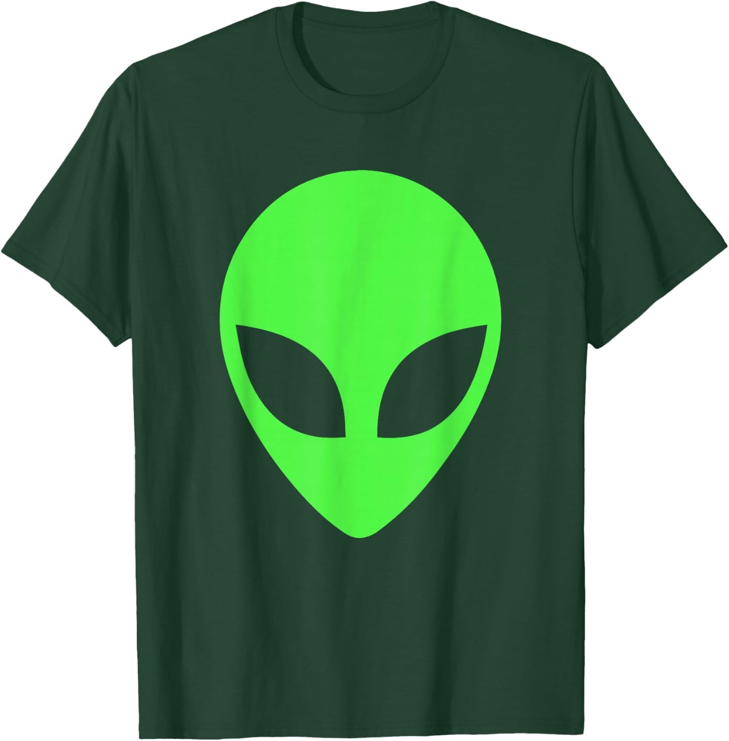 Green Alien Head Apparel 90's Style Clothing Funny Alien T-Shirt - T-Shirt | Forest