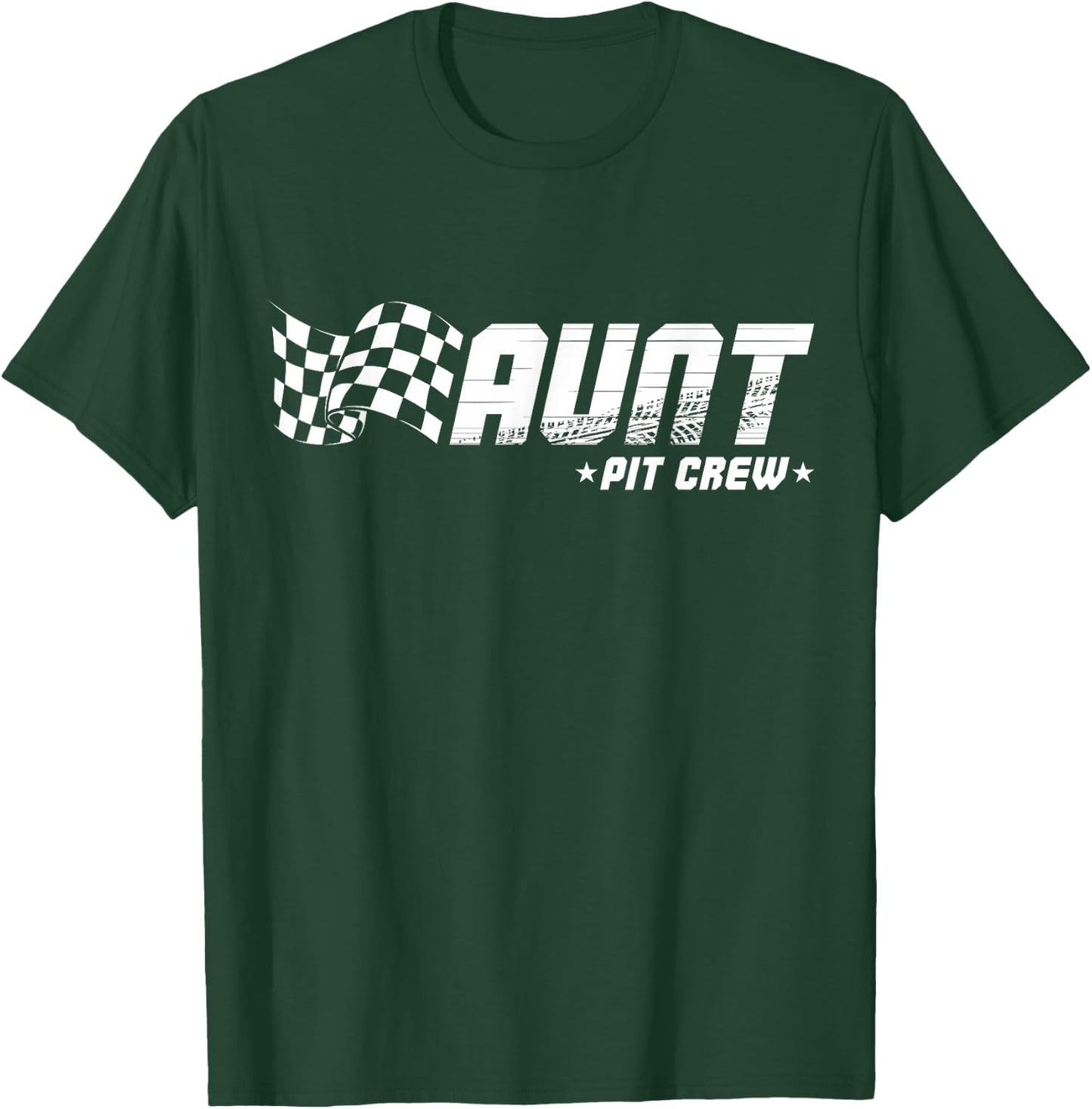 Aunt Pit Crew Race Car Birthday Family Racing T-Shirt - T-Shirt | Forest