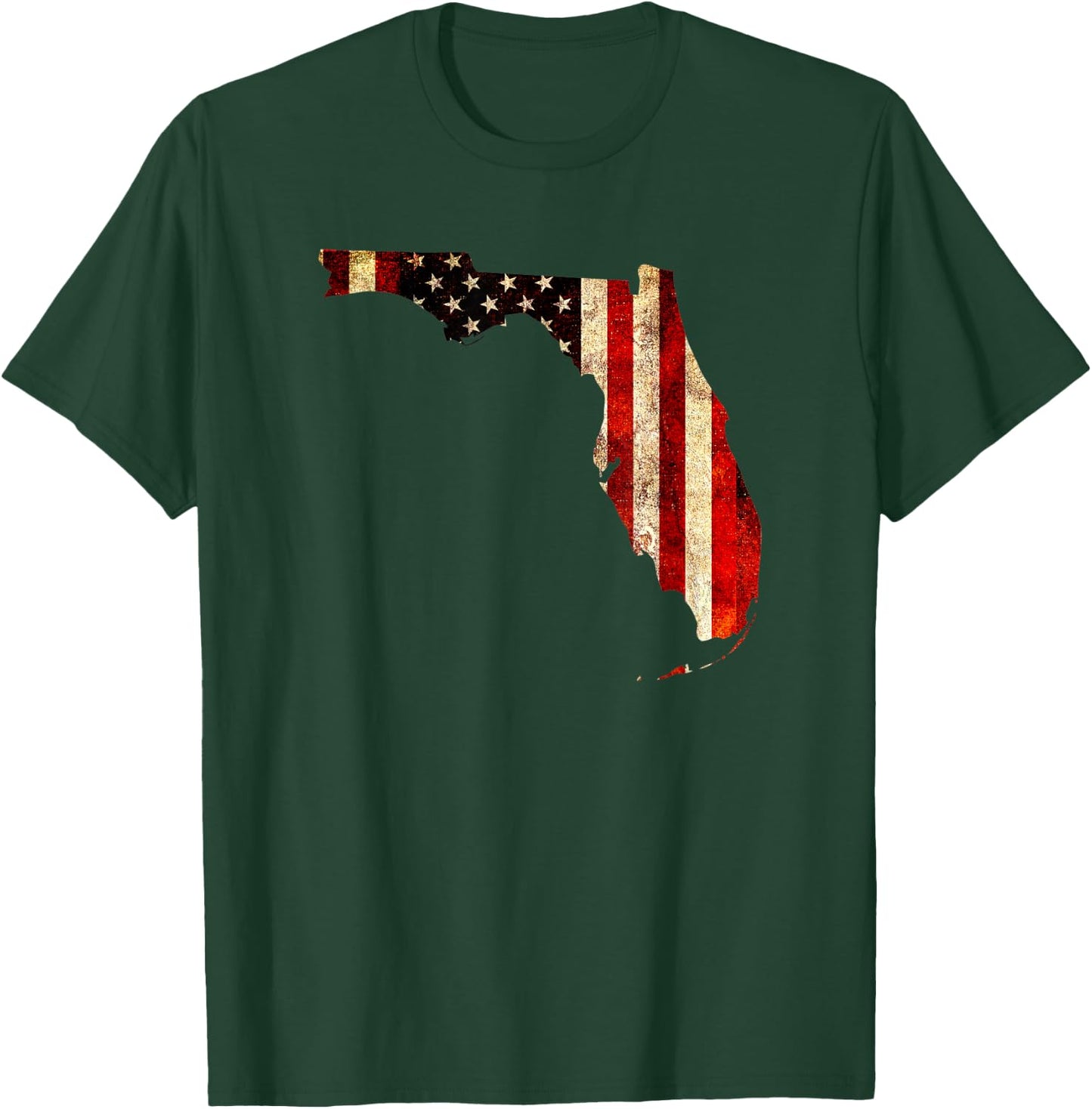 Florida American Flag / Stars and Stripes Shirt T-Shirt - T-Shirt | Forest