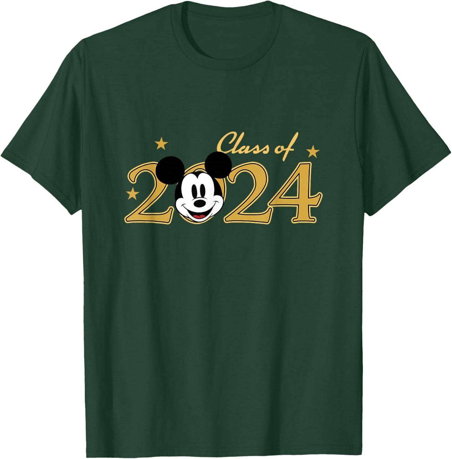 Disney Mickey And Friends Class Of 2024 Vintage Logo T-Shirt - T-Shirt | Forest