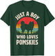 Pomsky Just A Boy Who Loves Pomskies Retro Vintage Sunset T-Shirt - T-Shirt | Forest