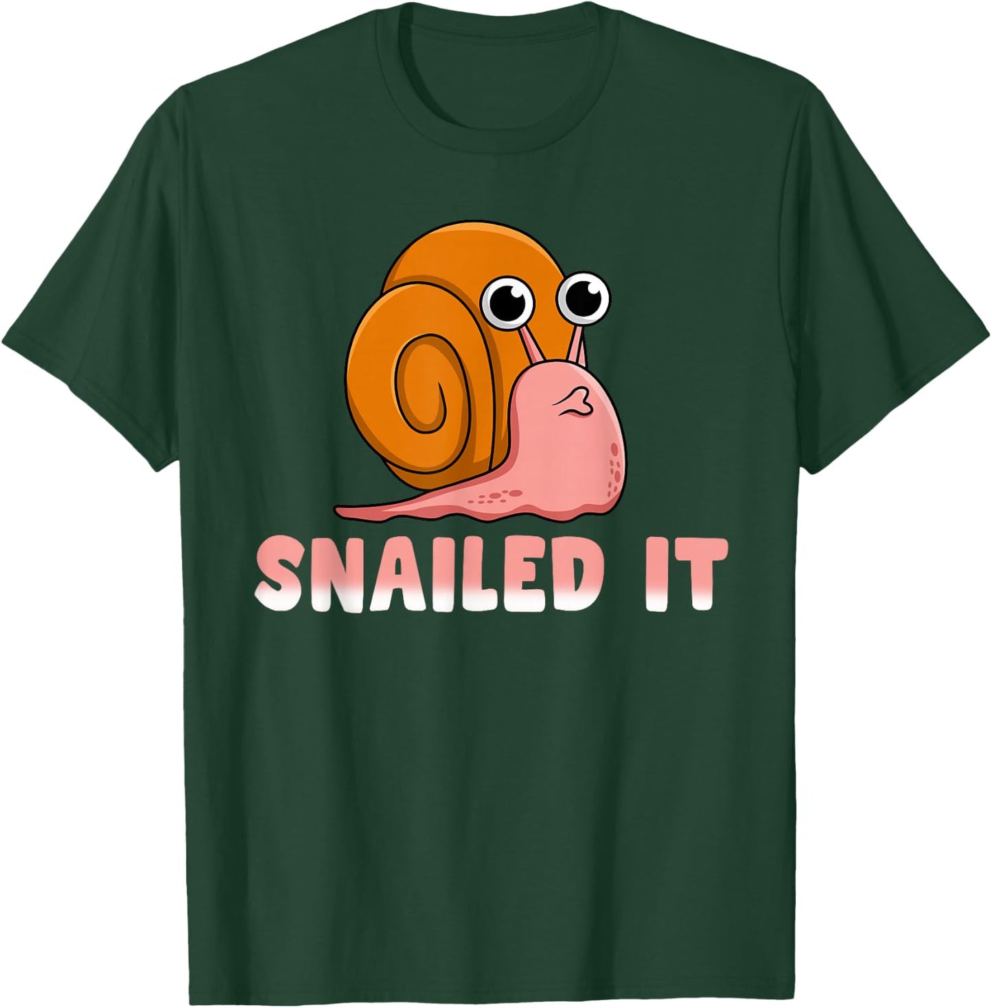 Snailed It Funny Snail T-Shirt - T-Shirt | Forest