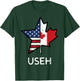 US Flag Canada Maple Leaf USEH 4th of July Men Women Kids T-Shirt - T-Shirt | Forest