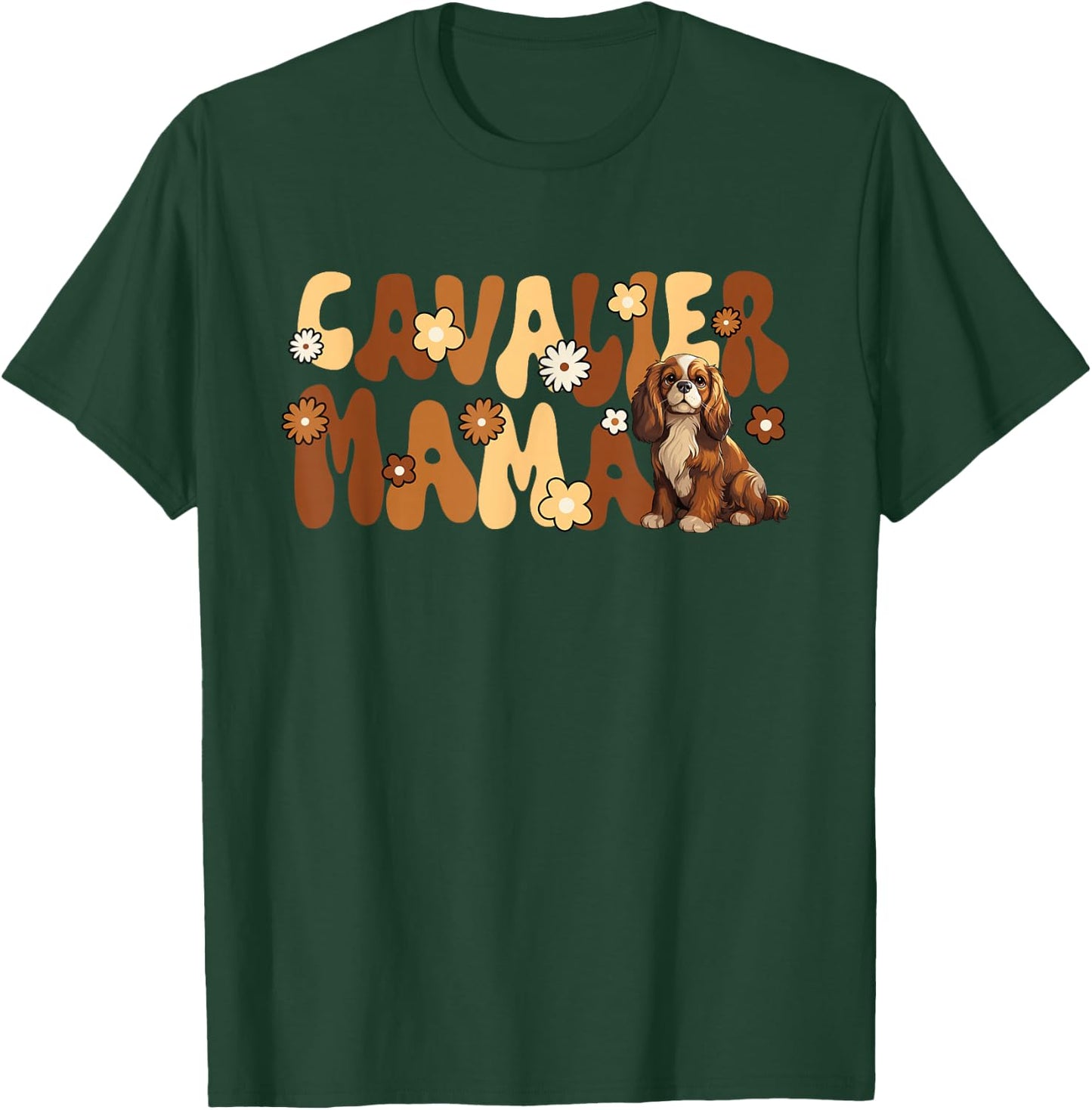 Cavalier King Charles Spaniel Groovy World's Best Cavalier T-Shirt - T-Shirt | Forest