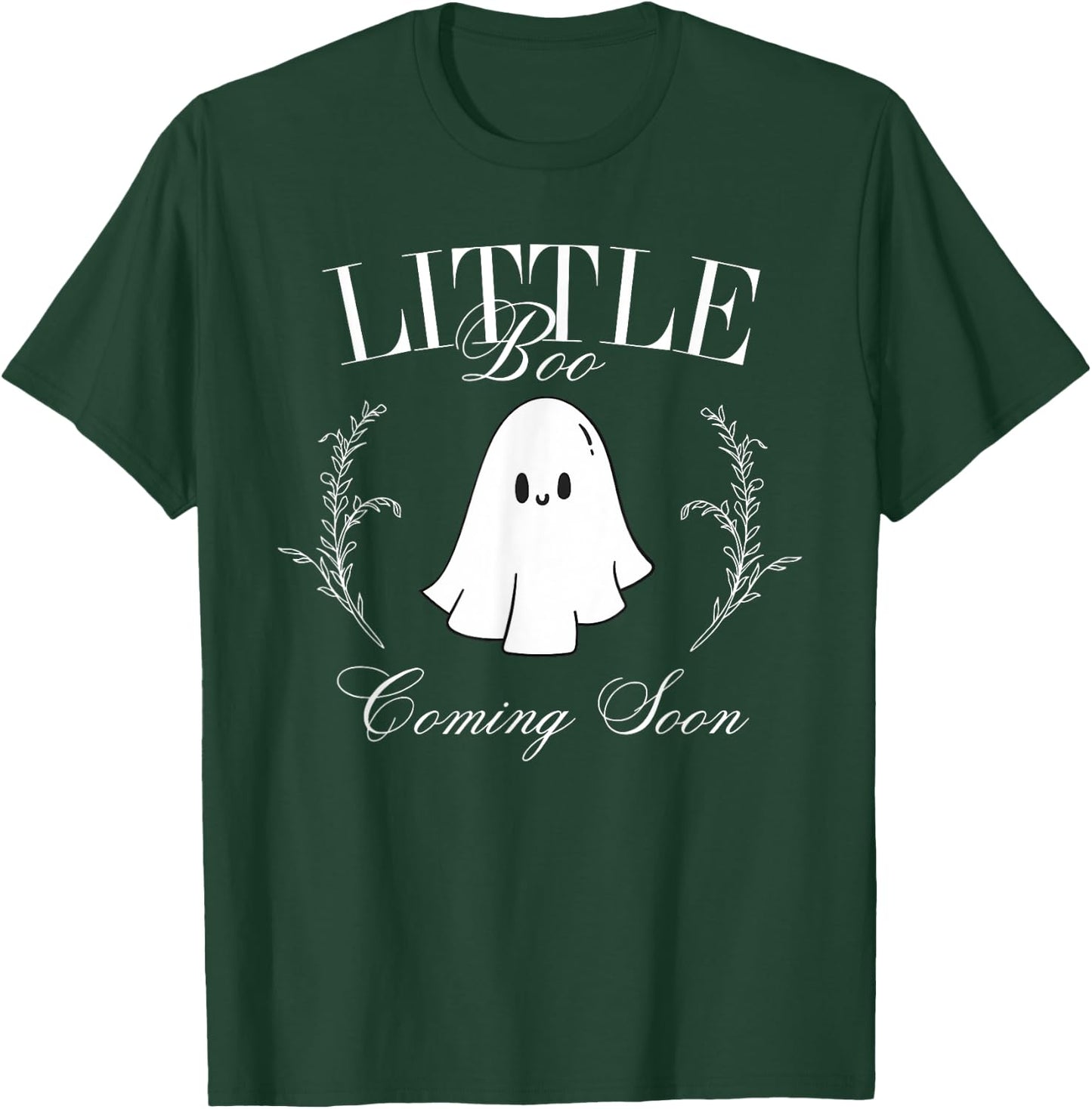 Retro Classic Little Boo Coming Soon Pregnancy Announcement T-Shirt - T-Shirt | Forest