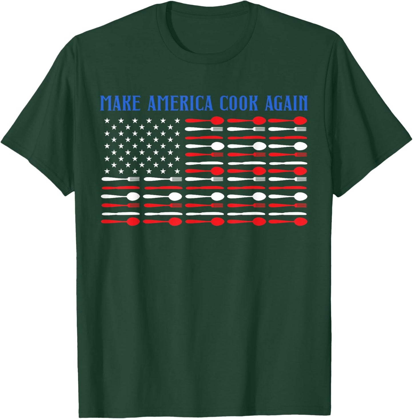 Make America Cook Again Chef Knife Kitchen Food Menu Cook T-Shirt - T-Shirt | Forest