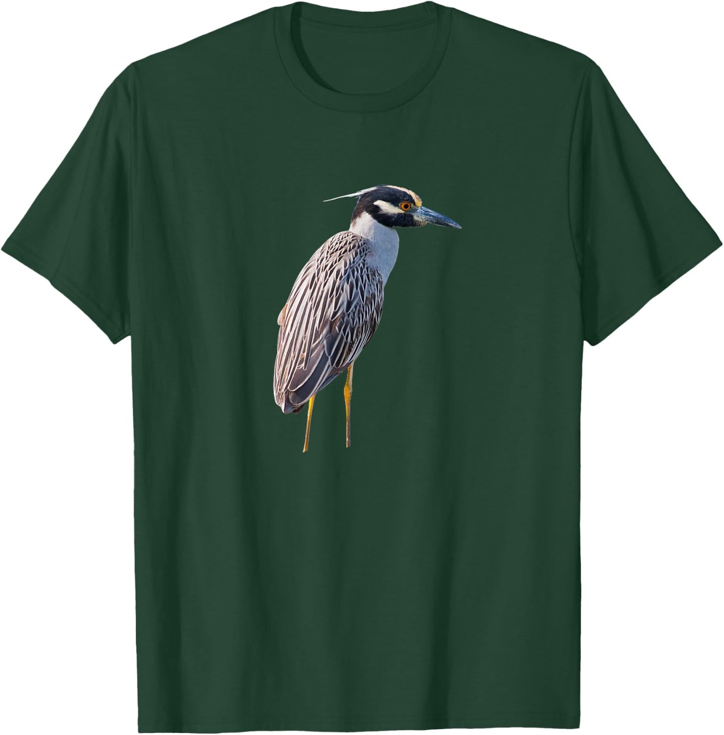 Yellow Crowned Night-Heron Ibis Stork Egret Heron T-Shirt - T-Shirt | Forest