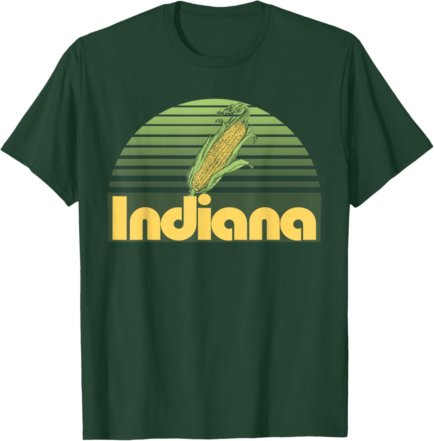 Vintage Indiana State Indiana Home Borned Raised T-Shirt - T-Shirt | Forest