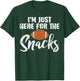 Just Here For The Snacks American Football Funny Women Kids T-Shirt - T-Shirt | Forest