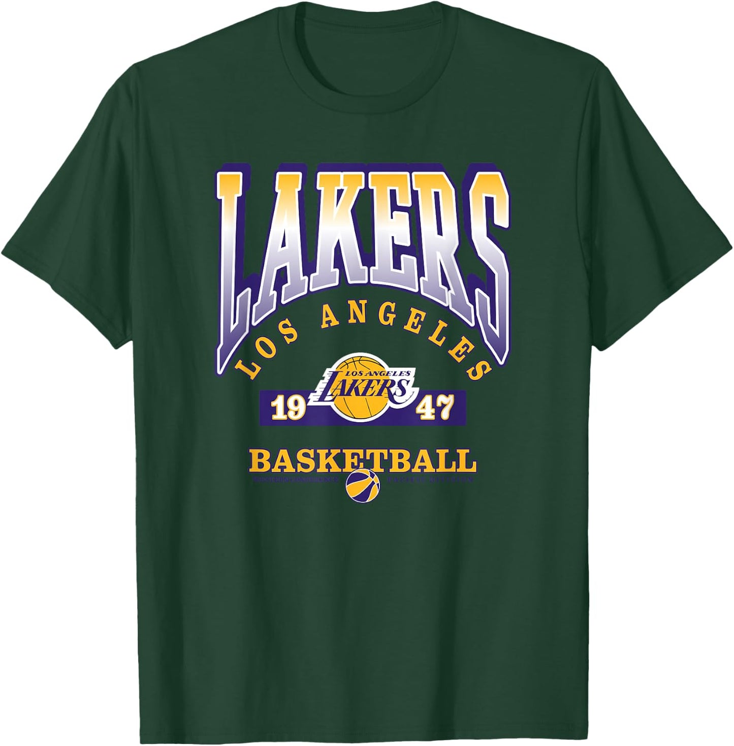 LOS ANGELES LAKERS Homecourt Advantage - Black, -Adults/Kids, Short Sleeve, , Polyester, NBA Team Logo, Small T-Shirt - T-Shirt | Forest