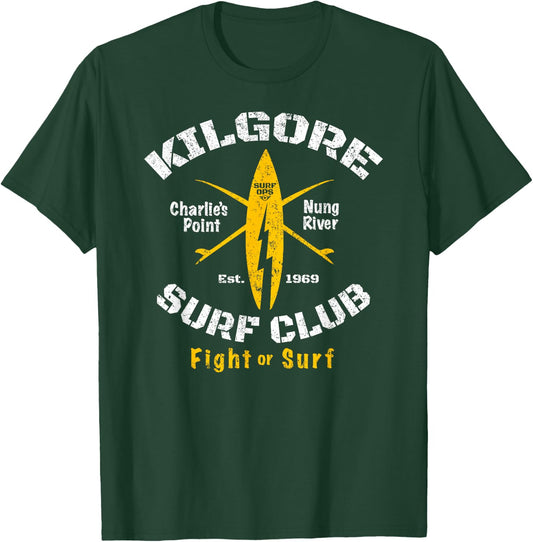 Surf Ops Kilgore Surf Club SURF or FIGHT T-Shirt - T-Shirt | Forest