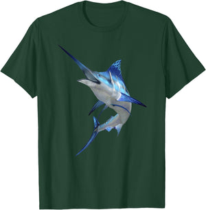 Beautiful Blue Marlin Fishing Short Sleeve T-Shirt - T-Shirt | Forest