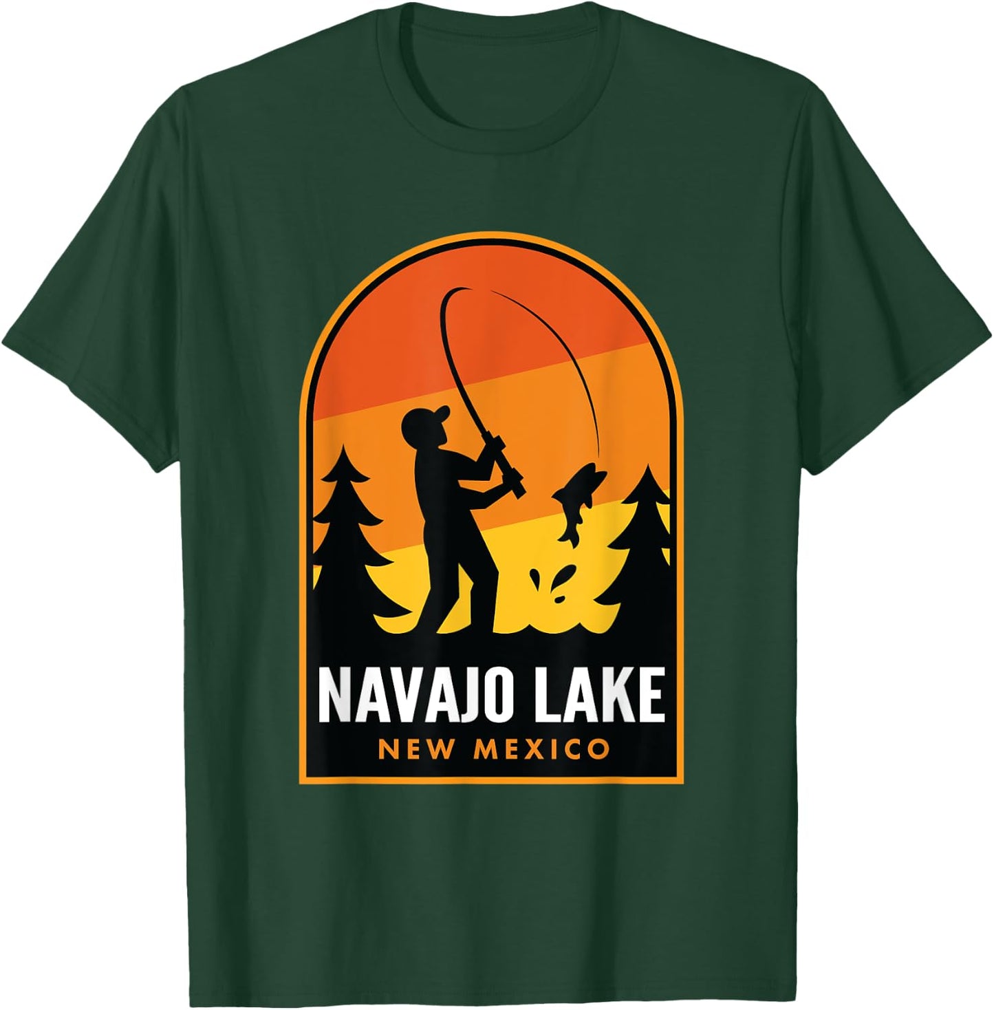 Navajo Lake New Mexico Fishing T-Shirt - T-Shirt | Forest