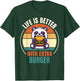 Retro Panda Retro Life Is Better With Extra Burger T-Shirt - T-Shirt | Forest
