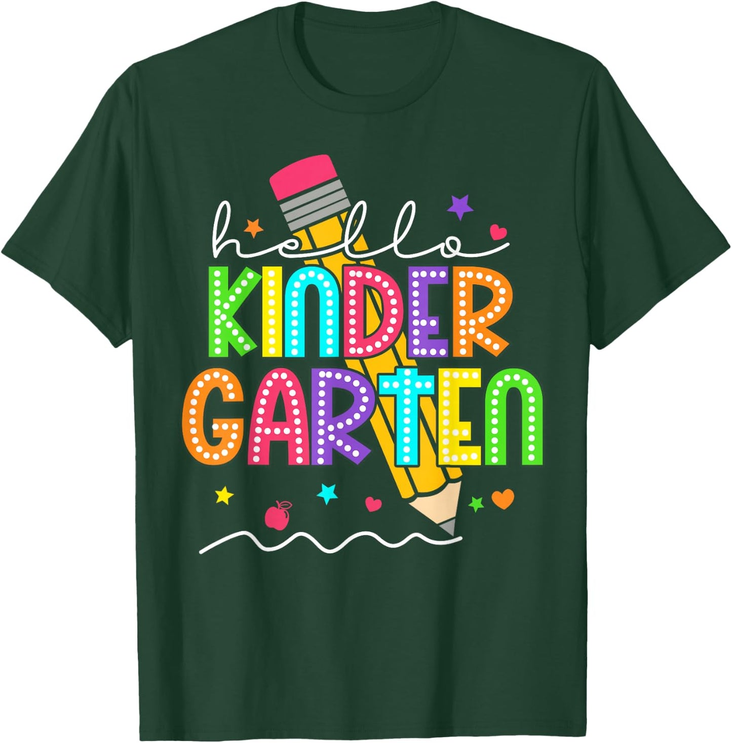 Hello Kindergarten Team Kinder Back to School Teacher Kids T-Shirt - T-Shirt | Forest