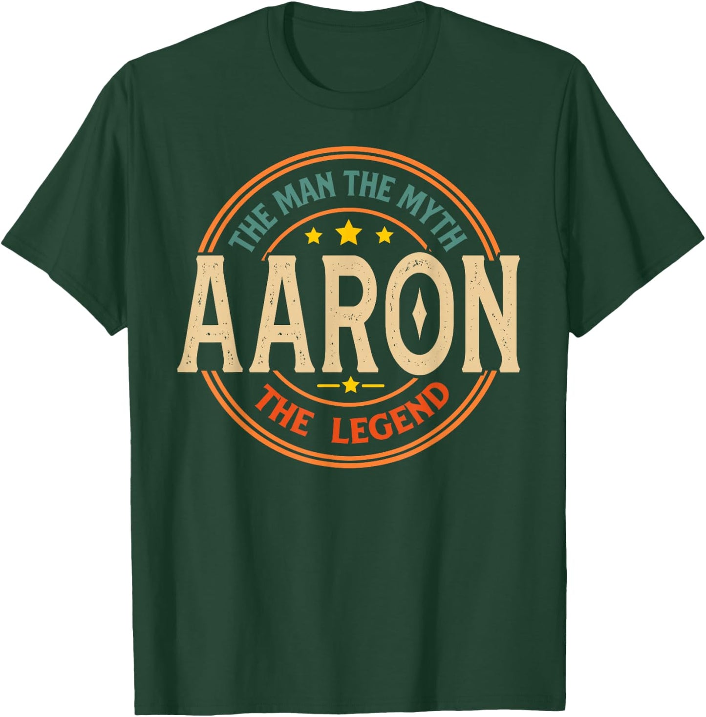 AARON The Man The Myth The Legend Vintage Personalized T-Shirt - T-Shirt | Forest