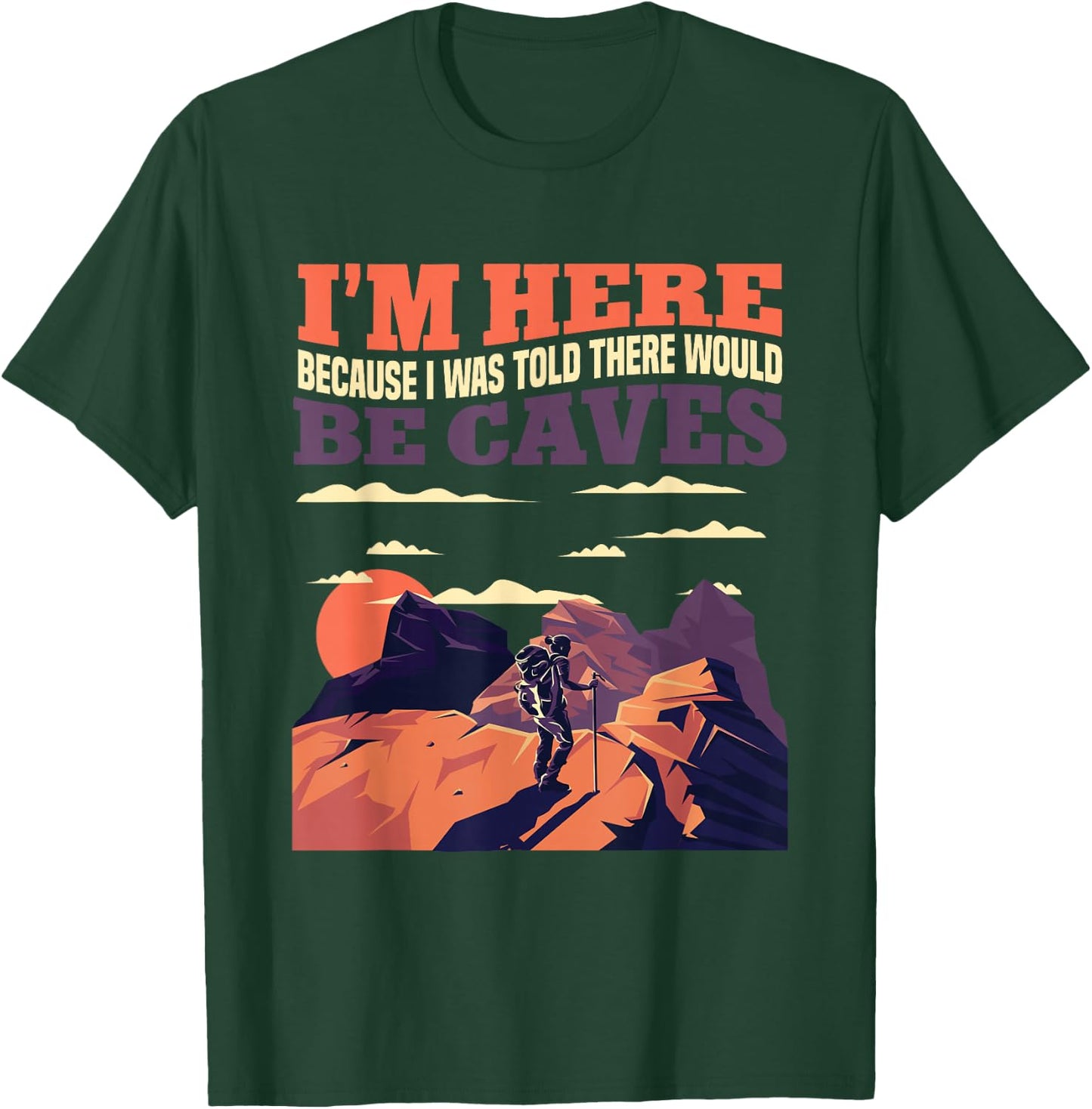 Retro Caves Cave Explorer Caving Spelunking T-Shirt - T-Shirt | Forest