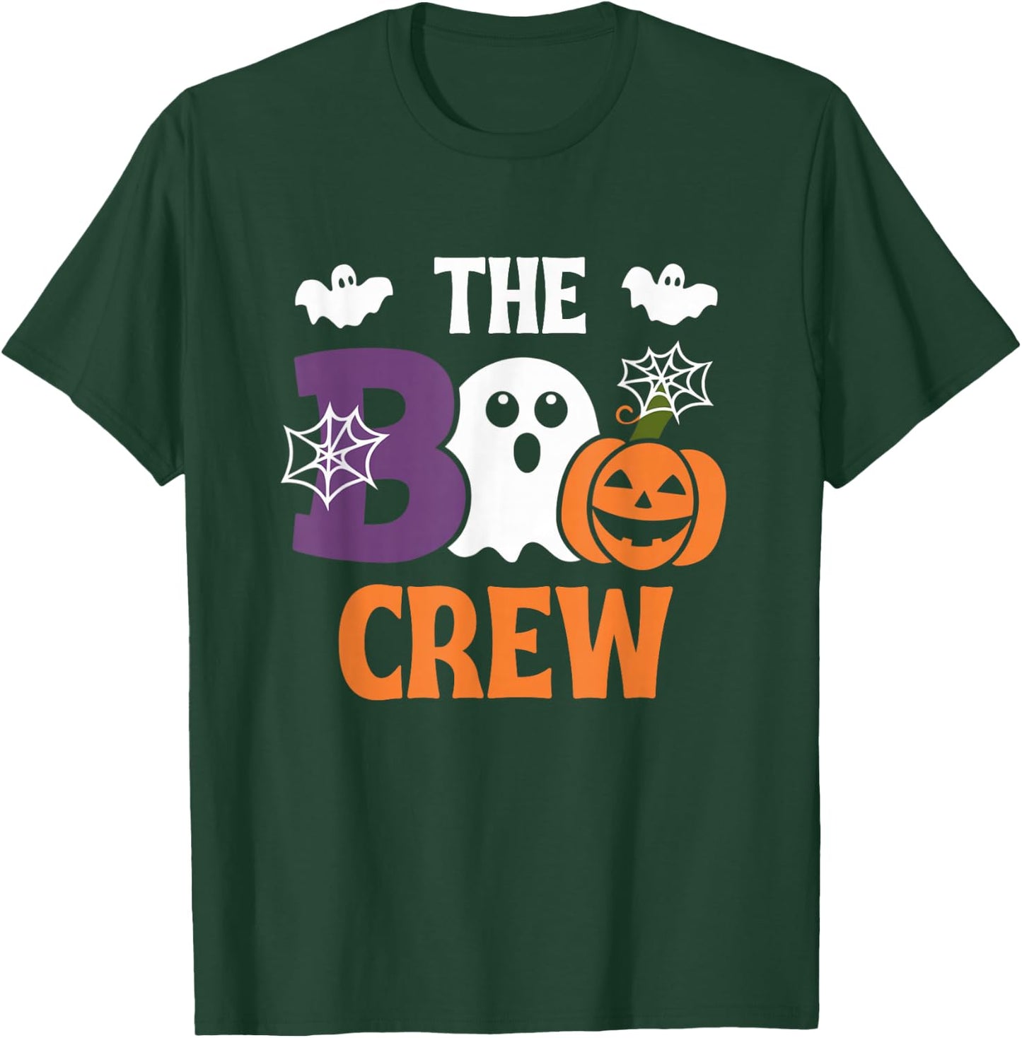 The Boo Crew Cute Halloween Ghost Pumpkin Bat Kids & Adults T-Shirt - T-Shirt | Forest
