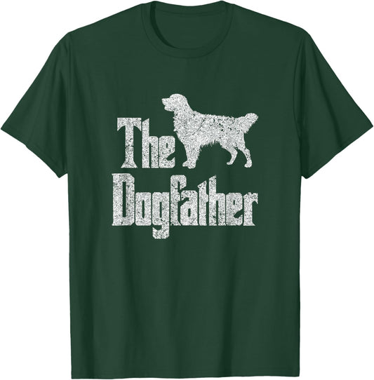 The Dogfather , Golden Retriever silhouette, dog gift T-Shirt - T-Shirt | Forest