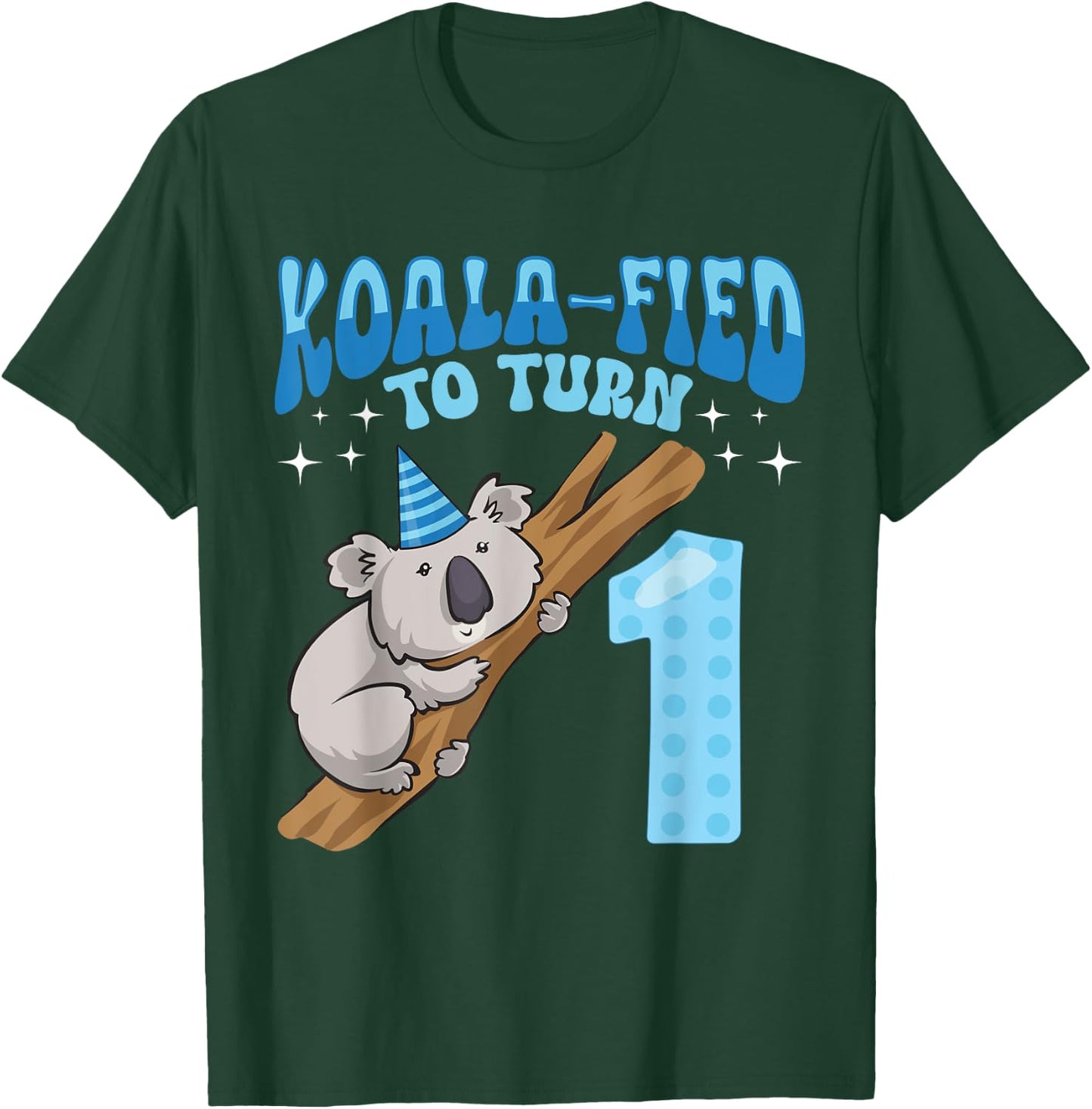 Koala-fied To Turn 1 Year Old 1st Birthday Party Koala T-Shirt - T-Shirt | Forest