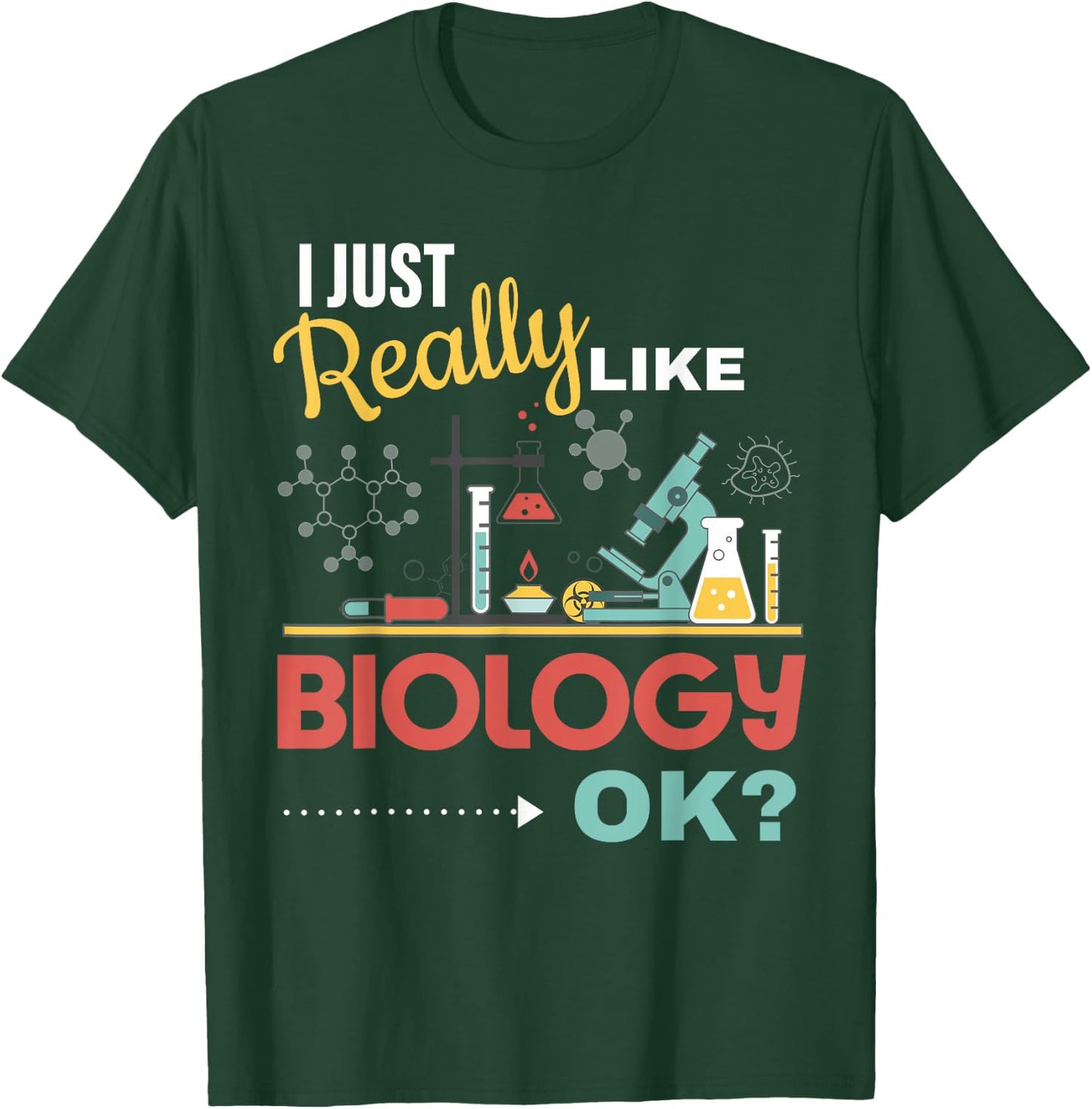 Really Like Biology Science Teacher Biologist Men Women T-Shirt - T-Shirt | Forest