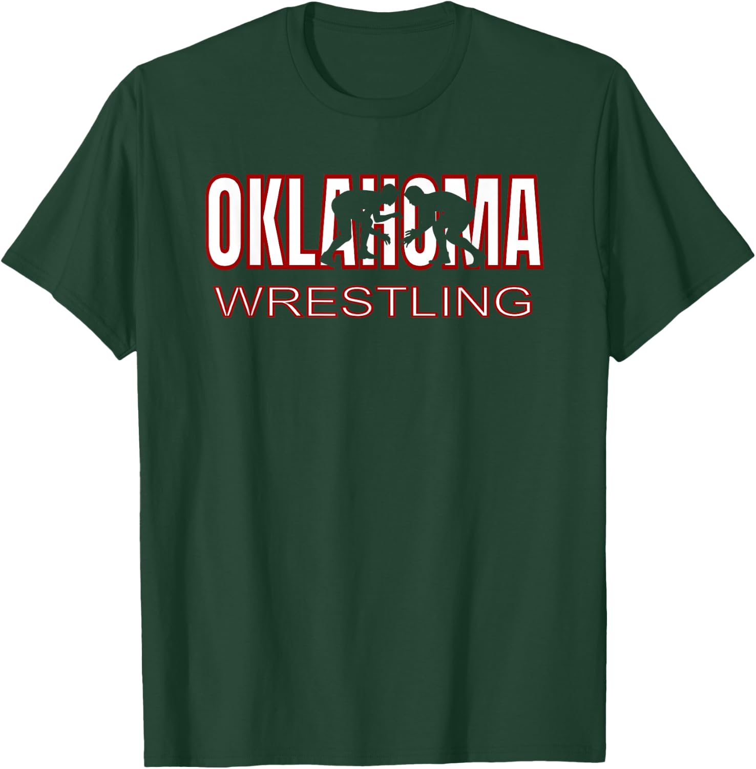 Oklahoma Wrestling Freestyle Wrestler Coach Team Gear Gift T-Shirt - T-Shirt | Forest