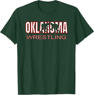 Oklahoma Wrestling Freestyle Wrestler Coach Team Gear Gift T-Shirt - T-Shirt | Forest